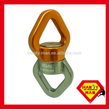 Mountain Climbing CE EN354 Ball Bearing Aluminum Swivel Connector For Aerial Yoga